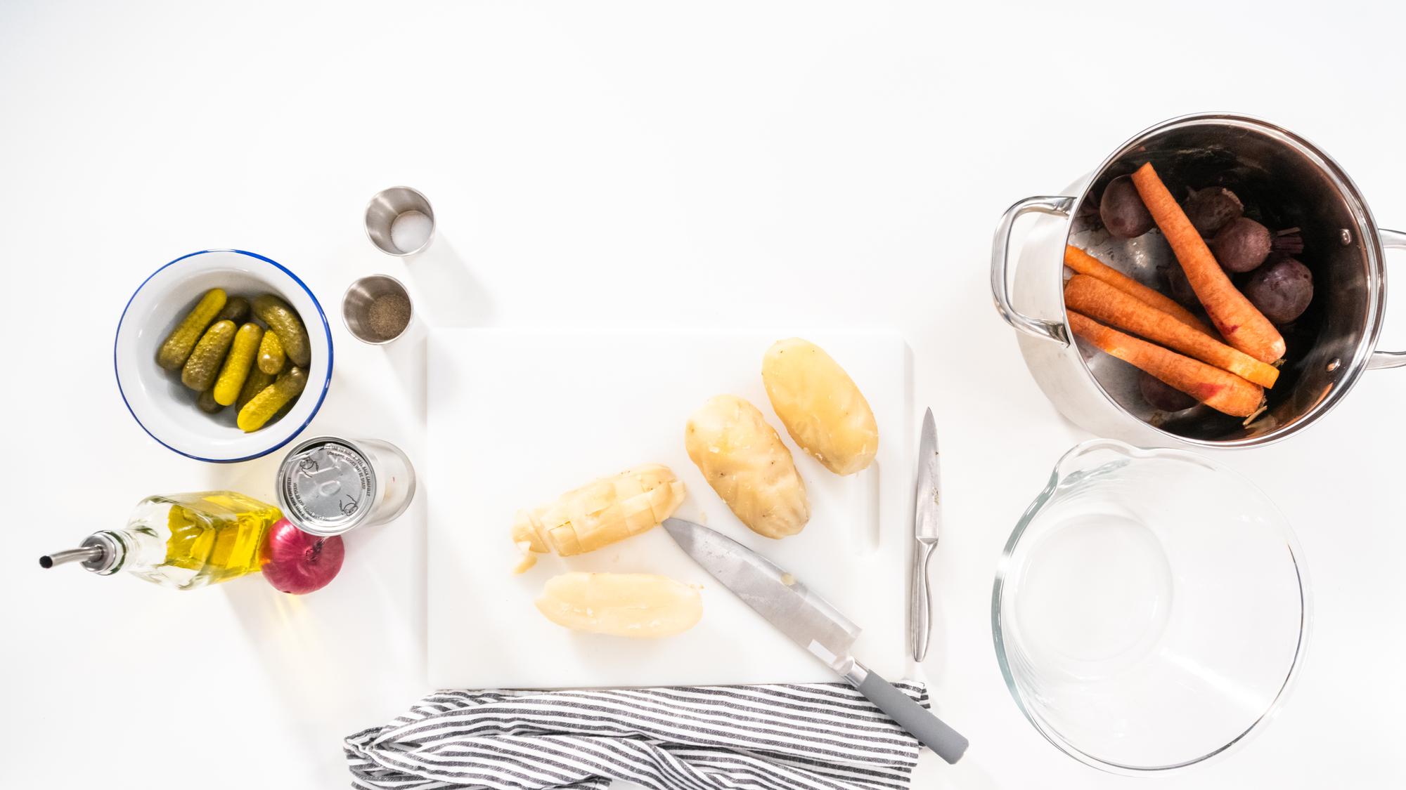 Set di ingredienti in porzioni per corso rapido